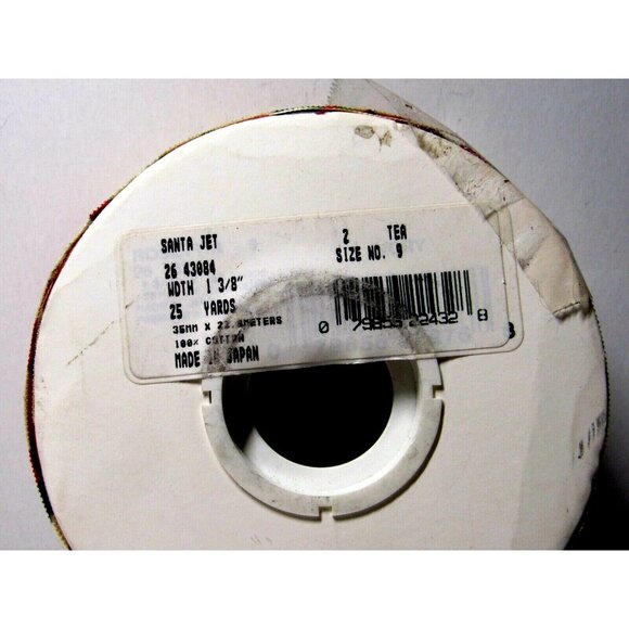 LION RIBBON COMPANY Exquisite 1 3/8" Santa and Hearts 25 YARDS Spool - Picture 4 of 4